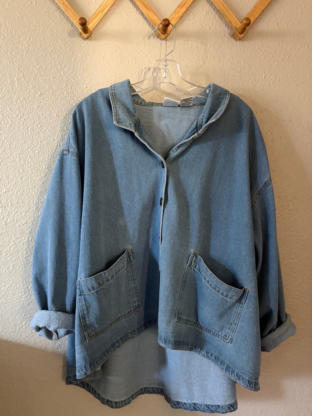 Main Street Blues Women Light Blue Denim Jacket -18W